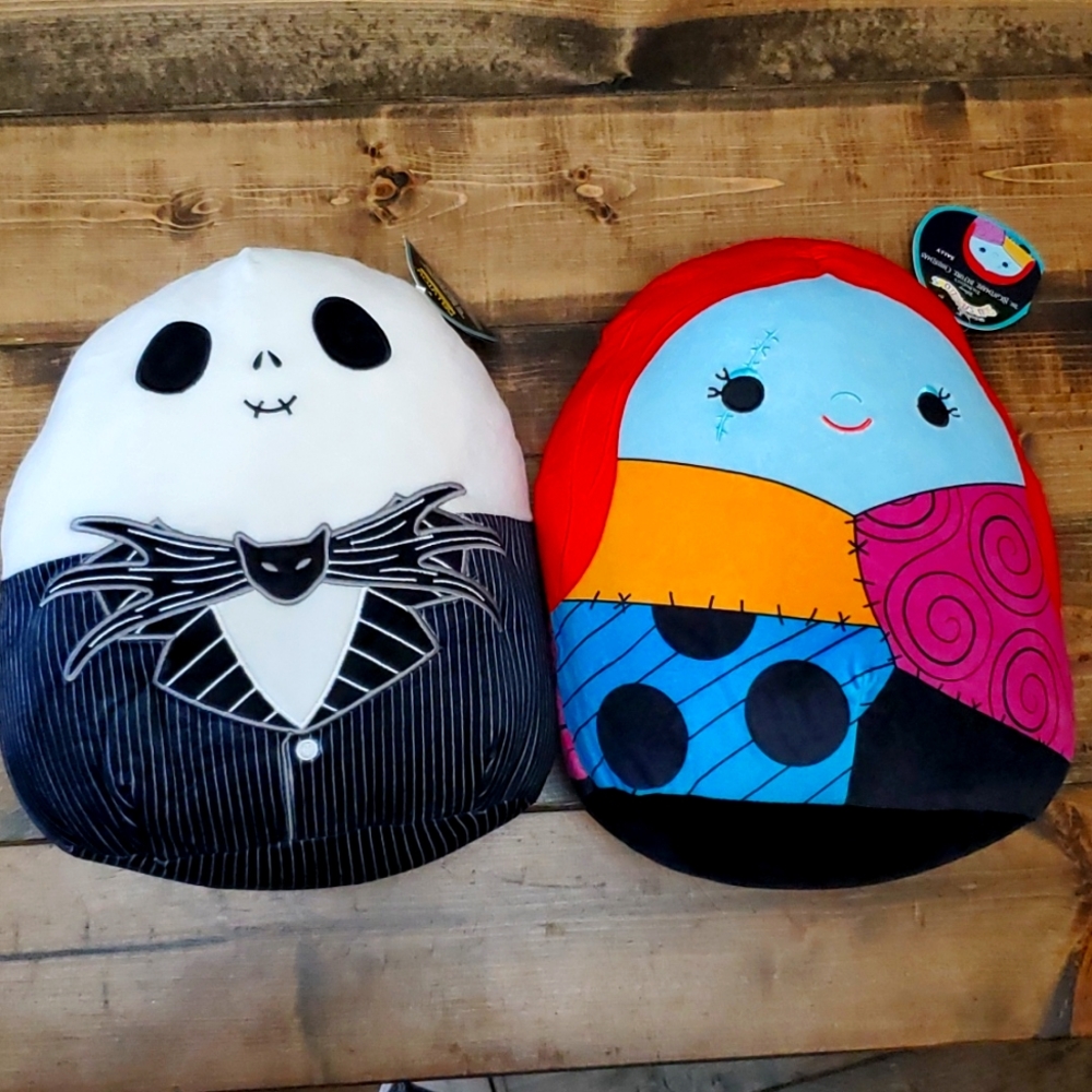 Jack and Sally 13" Squishmallows Set. Disney Nightmare Before Christmas. BNWT